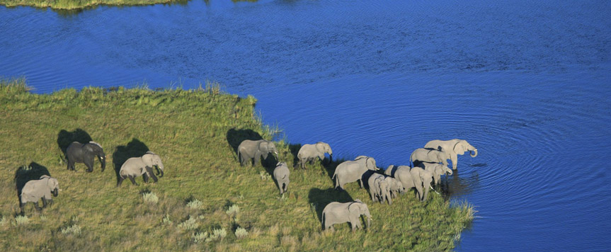 Delta Okavango vue aerienne